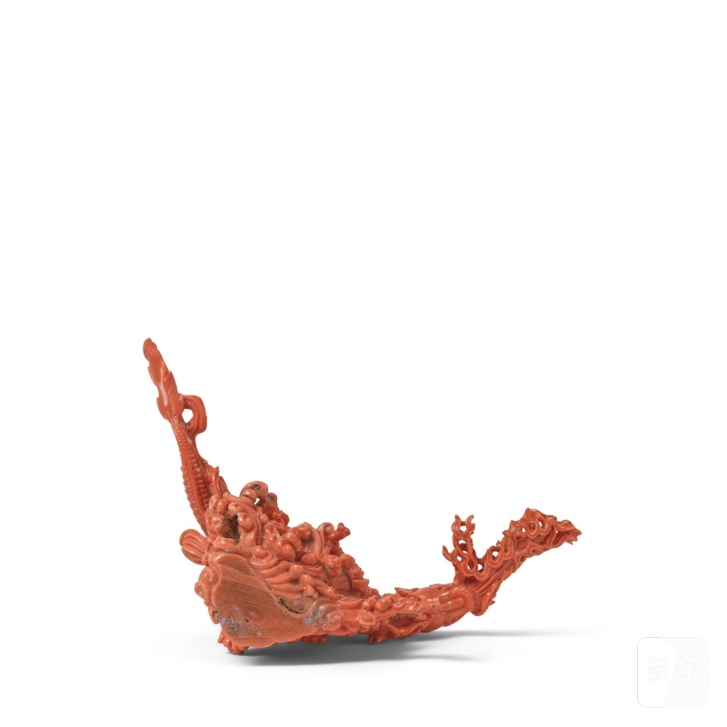 清晚期 珊瑚雕觀音像 | GROUPE EN CORAIL ROUGE SCULPTÉ - 图6